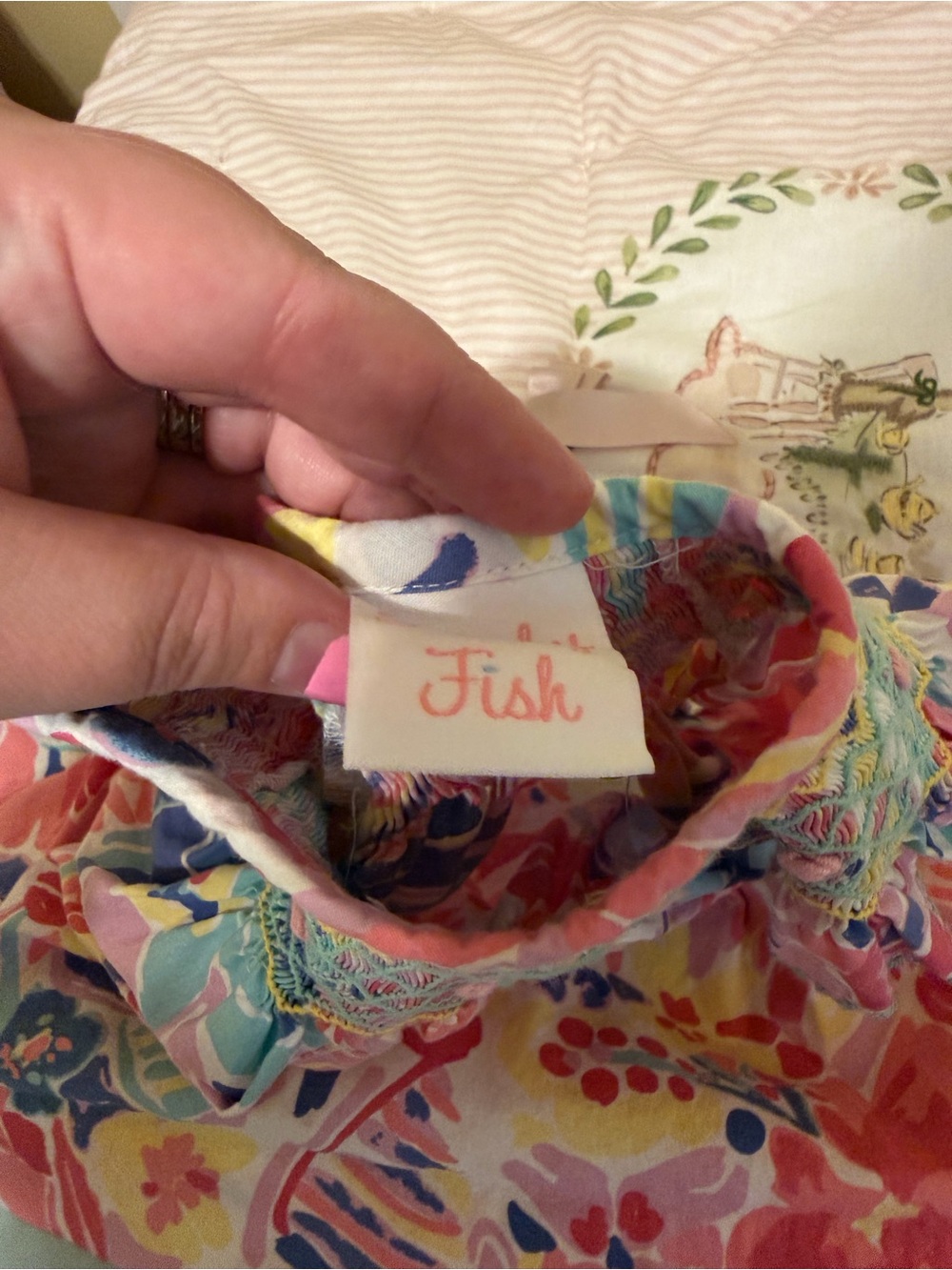 Smocked Stitchy Fish - Picture 2 of 2